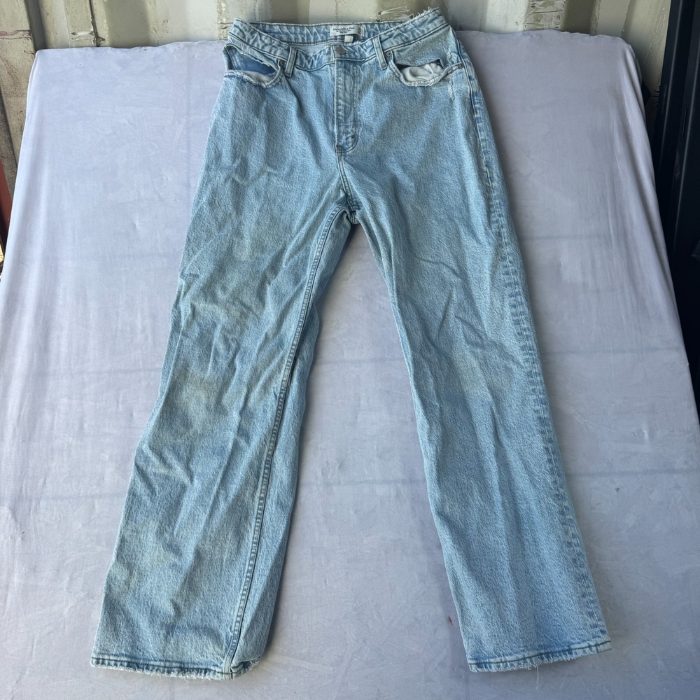 Abercrombie & Fitch The '90s Relaxed High Rise Jeans‎ Women's 31/12R Blue Denim